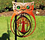 Garden Outdoor Hanging Red Owl Decoration Wind Spinner