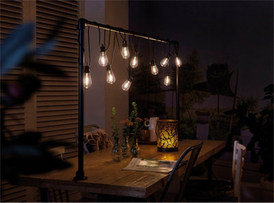 Garden Outdoor Solar Powered LED Vogue Table Lantern Lighting Light