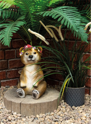 Garden Outdoor Solar Powered Light Up Animal Bear Ornament Gnome Decoration Gift