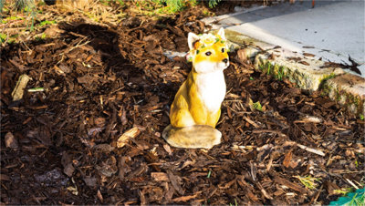 Garden Outdoor Solar Powered Light Up Animal Fox Ornament Gnome Decoration