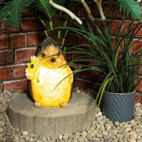 Garden Outdoor Solar Powered Light Up Animal Hedgehog Ornament Gnome Decoration