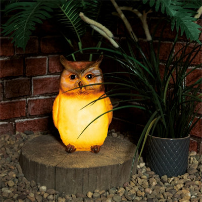 Garden Outdoor Solar Powered Light Up Animal Owl Bird Ornament