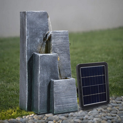 Garden Outdoor Solar-Powered Water Fountain Decor with Lights