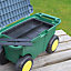 Garden Outdoor Storage Transport Tool Trolley and Seat Bench
