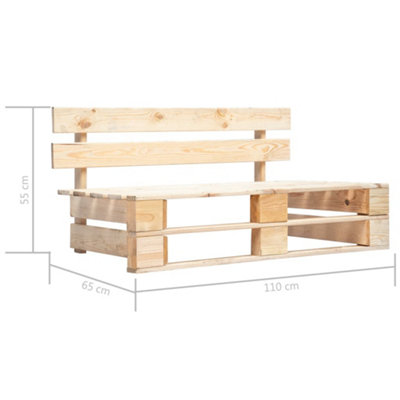 Garden Pallet Bench Wooden Seater Outdoor Furniture