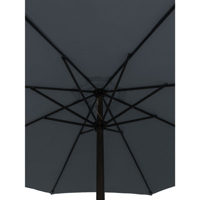 Garden Parasol  Crank Patio Sunshade Umbrella Aluminium 3.3M Grey - 8