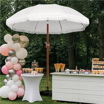 french country patio umbrella SUPERJARE 13FT Outdoor for Patio, Double sided Pool Umbrellas with Fade Resistant Canopy, Large Table Umbrella for Deck, Market, Backyard and teakwood accents—ensures long Teak Umbrella - 10 ft.