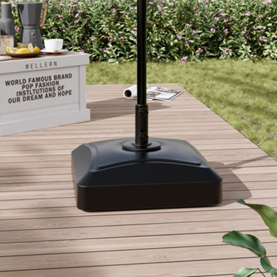 Garden Parasol Umbrella Stand Base With Wheels Weather Resistant For ...