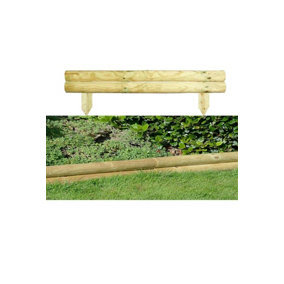 Garden Patio Fencing, Horizontal Log Fence Panels 100 x 29 x 14 cm