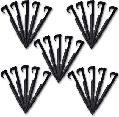 Garden Pegs-25-Piece Pack of 6.3-inch Ground Pegs for Irrigation System Ground Anchors - Strong and Durable Anchor Pegs