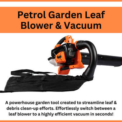 Garden vacuum store and blower