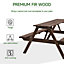 Garden Picnic Wooden Table Bench Set Outdoor Dining Table and Bench Set L 150 cm