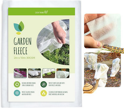 Garden Plant Fleece Frost Protection 2m x 10m for Growing Vegetables Horticultural Garden Netting for Garden Plants