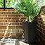 Garden Planter Sonata Decorative Self Watering Flower Pot Recycled Rubber Weatherproof Indoor Outdoor (Slate 50cm x2)
