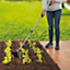 Garden Plough with Telescopic Handle - Lightweight Outdoor Cultivator Gardening Tool with Polyamide Head - H69-139 x W15 x D14cm