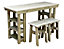 Garden potting table, multi purpose workbench (150cm + 2x chairs)