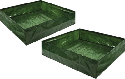 Garden Raised Square Grow Bag 235L Capacity Fruit, Veg, Plants Patch Foldable