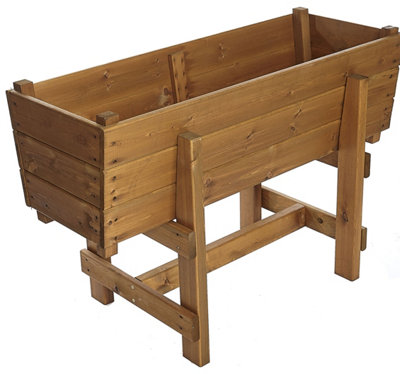 Garden Raised Wooden Vegetable Flower Planter Trough Tall Veg Herb Container Potato Wide Box Extra Depth - 3