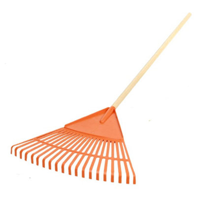 Garden Rake, 20-Tin Durable Plastic Rake for Gardening, 45 cm / 17.7 ...