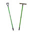 Garden Rake and Dutch Hoe Gardening Soil Leaves With Carbon Steel Blades 2pk