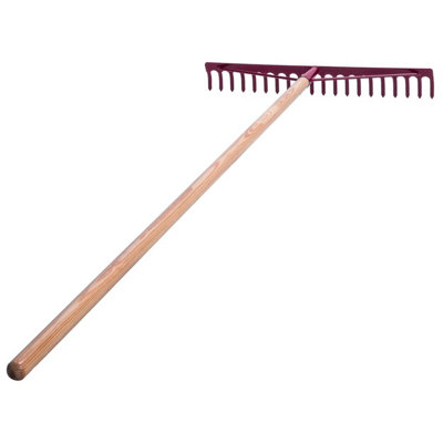Garden Rake, Steel Hardened Heavy-Duty Rake with Handle for Hay, Leaves ...