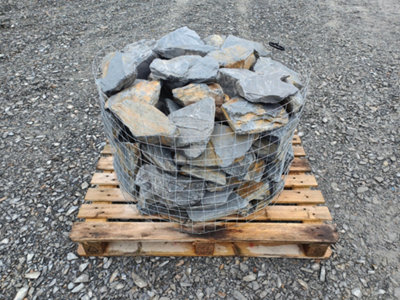 Garden Rockery / Pond Edging Stones -Welsh Slate 200-300mm