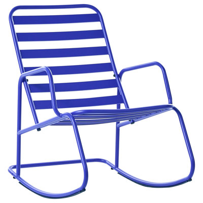 Garden Rocking Chair TURI Metal Blue