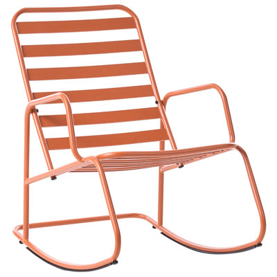 Garden Rocking Chair TURI Metal Orange