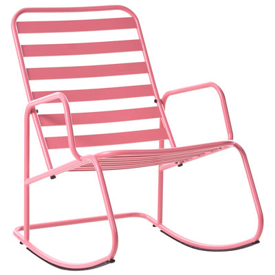 Garden Rocking Chair TURI Metal Pink