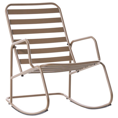 Garden Rocking Chair TURI Metal Taupe