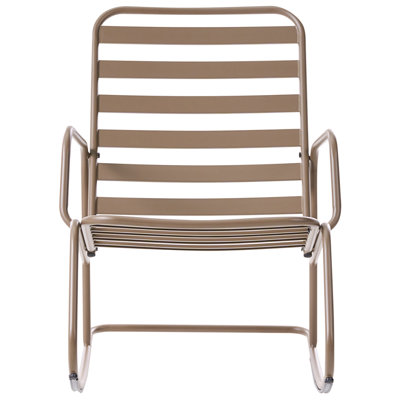 Garden Rocking Chair TURI Metal Taupe