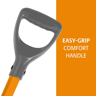 Garden Root Blaster Shovel Spade, Carbon Steel, Orange