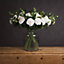 Garden Rose Spray Artificial Flower - Fabric/Plastic - L10 x W16 x H68 cm - White