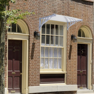 Garden Sanctuary Awning Window Waterproof Front Door Canopy Outdoor Canopy Patio Porch Awning Rain Shelter Cover 120cm W