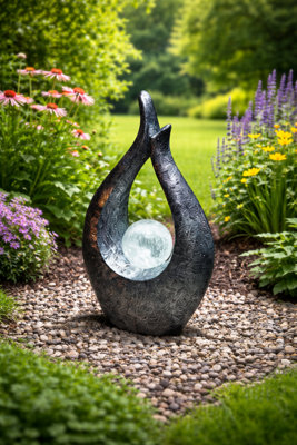 Garden Sculpture & Statues Solar Lights Outdoor Garden Ornaments 47cm ...