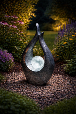 Garden Sculpture & Statues Solar Lights Outdoor Garden Ornaments 47cm ...
