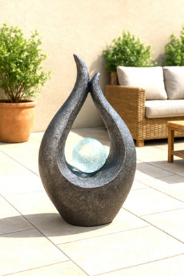 Garden Sculpture & Statues Solar Lights Outdoor Garden Ornaments 47cm ...