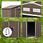 Garden Shed Storage Unit w/ Locking Door Floor Foundation Air Vent Grey