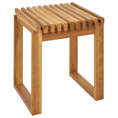 Garden Side Table BELLANO 35 cm 40 cm Acacia Wood Brown