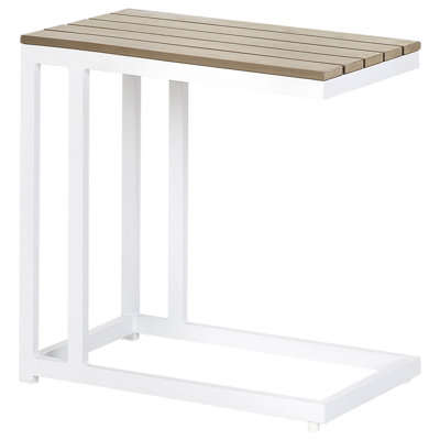 Garden Side Table MESSINA 60 cm 35 cm White