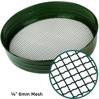 Garden Sieve Soil Sieve Metal Large Riddle Garden Riddle - Ideal Gardening Tool, Soil Sifter and Compost Filter 6mm 1/4 I