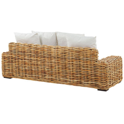 Garden Sofa 3 Seater FORLI Rattan Natural