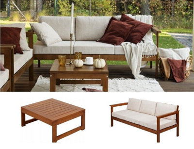 Wooden sofa set with cushion online