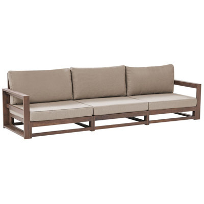 Garden Sofa TIMOR FSC Certified Acacia Wood Dark Wood 3 Seater