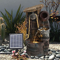 Garden Solar Fountain Water Feature with LED Lights
