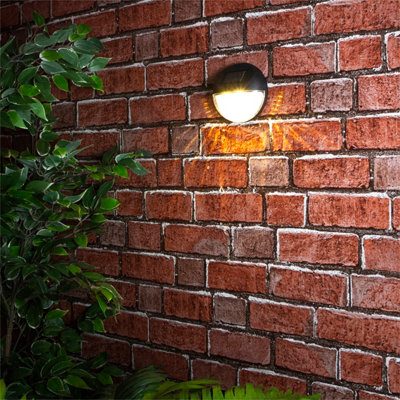 Garden Solar Powered Light with 2 Warm White LEDs Ideal for on Walls and Fences