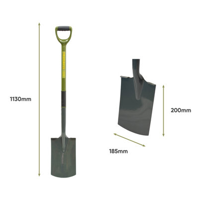 Garden Spade with solid forged carbon steel spade head with Steel Handle coated in PCV with Re enforced shaft (FREE DELIVERY) - 3