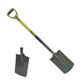 Garden Spade with solid forged carbon steel spade head with Steel Handle coated in PCV with Re enforced shaft