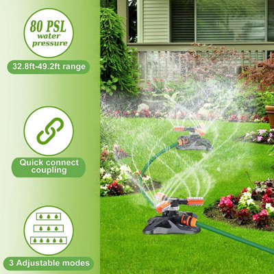 Garden Sprinkler Automatic 360 Degree Rotating Irrigation Grass Water ...