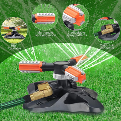 Garden Sprinkler Automatic 360 Degree Rotating Irrigation Grass Water ...